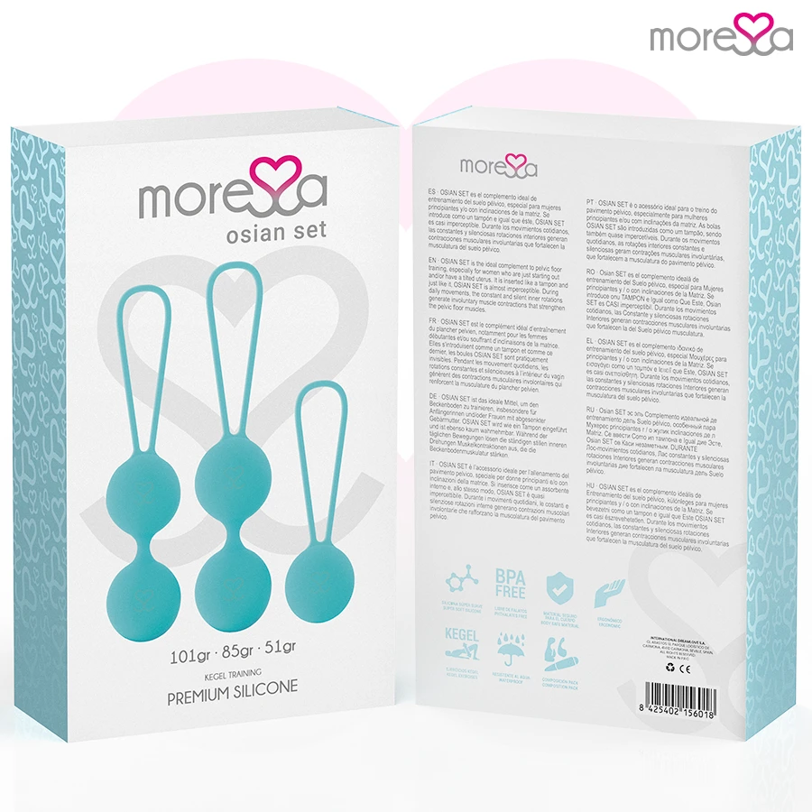 MORESSA - ZESTAW OSIAN PREMIUM TURKUSOWY SILIKON